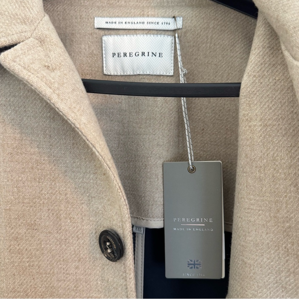 Peregrine Men's Beige Wool Trench Coat - Picture 5 of 7